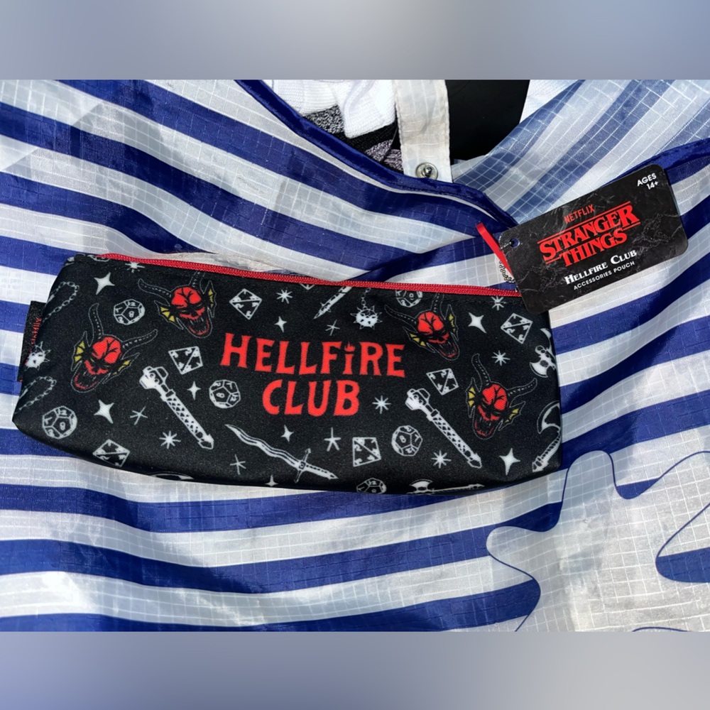 Stranger Things Netflix Hellfire Club Pencil Pouch NEW NWT